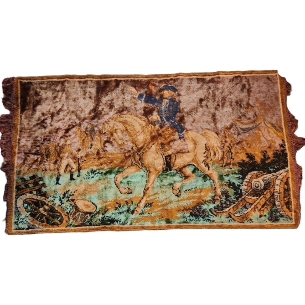 Mid Century Tapestry with Fringe Revolutionary War
